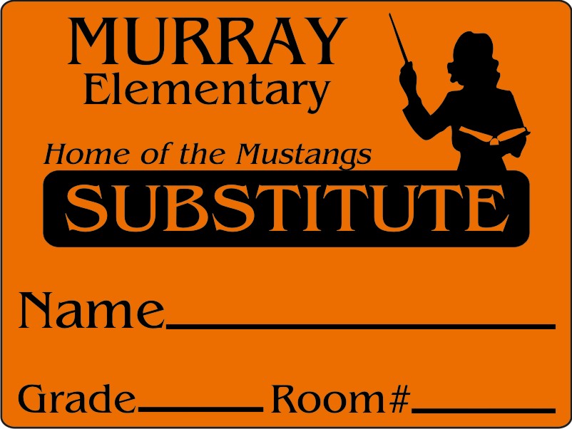 Substitute Teacher Name Tag